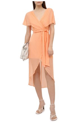 Женское платье из шелка и хлопка ALICE + OLIVIA оранжевого цвета по цене 51250 руб., арт. CC004T11544 | Фото 2 Женское платье из шелка и хлопка ALICE + OLIVIA оранжевого цвета, арт. CC004T11544 | Фото 2