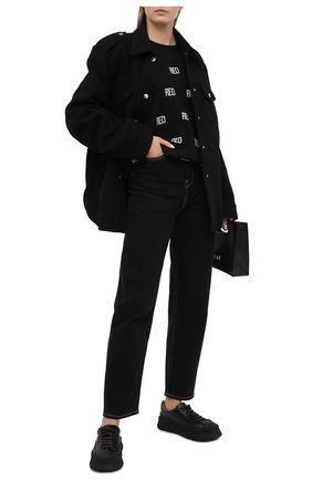 Женская свитшот REDVALENTINO черного цвета по цене 39750 руб., арт. UR0KC04F/5FA | Фото 2 Женская свитшот REDVALENTINO черного цвета, арт. UR0KC04F/5FA | Фото 2
