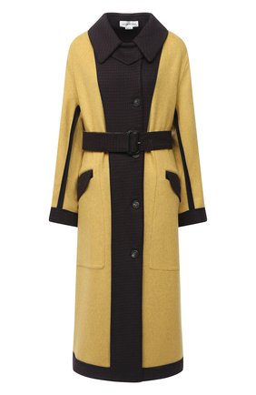 Женское шерстяное пальто VICTORIA BECKHAM желтого цвета по цене 218500 руб., арт. 1420WCT002197A | Фото 1 Женское шерстяное пальто VICTORIA BECKHAM желтого цвета, арт. 1420WCT002197A | Фото 1