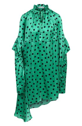 Женское шелковое платье BALENCIAGA зеленого цвета по цене 217500 руб., арт. 642284/TJLB1 | Фото 1 Женское шелковое платье BALENCIAGA зеленого цвета, арт. 642284/TJLB1 | Фото 1
