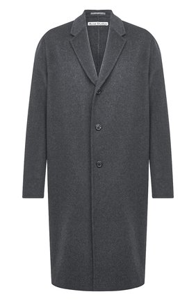 Мужской шерстяное пальто ACNE STUDIOS темно-серого цвета по цене 95700 руб., арт. B90467 | Фото 1 Мужской шерстяное пальто ACNE STUDIOS темно-серого цвета, арт. B90467 | Фото 1