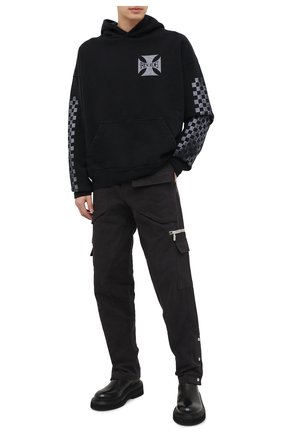 Мужской хлопковое худи RHUDE черного цвета по цене 63250 руб., арт. RHU08PF20022 | Фото 2 Мужской хлопковое худи RHUDE черного цвета, арт. RHU08PF20022 | Фото 2