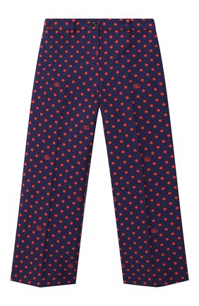 Детские хлопковые брюки GUCCI синего цвета по цене 32600 руб., арт. 629030/ZADZN | Фото 1 Детские хлопковые брюки GUCCI синего цвета, арт. 629030/ZADZN | Фото 1