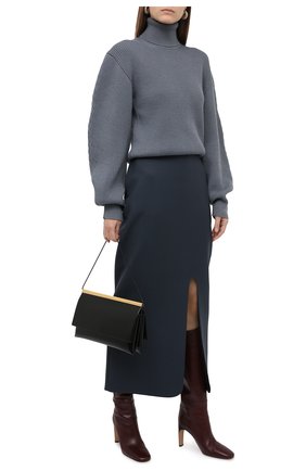 Женский шерстяной свитер JIL SANDER синего цвета по цене 78950 руб., арт. JSWR751304-WRY20018 | Фото 2 Женский шерстяной свитер JIL SANDER синего цвета, арт. JSWR751304-WRY20018 | Фото 2