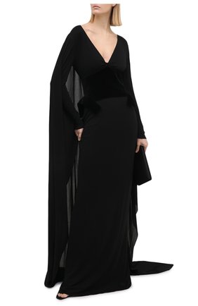 Женское платье из вискозы TOM FORD черного цвета по цене 469000 руб., арт. ABJ506-FAX574 | Фото 2 Женское платье из вискозы TOM FORD черного цвета, арт. ABJ506-FAX574 | Фото 2