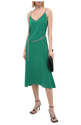 Женское платье из вискозы и шелка CHRISTOPHER KANE зеленого цвета по цене 108500 руб., арт. PF20 DR3603 SILK CREPE | Фото 2 Женское платье из вискозы и шелка CHRISTOPHER KANE зеленого цвета, арт. PF20 DR3603 SILK CREPE | Фото 2
