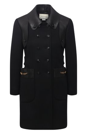 Женское шерстяное пальто GUCCI черного цвета по цене 281500 руб., арт. 636939/Z8ALN | Фото 1 Женское шерстяное пальто GUCCI черного цвета, арт. 636939/Z8ALN | Фото 1