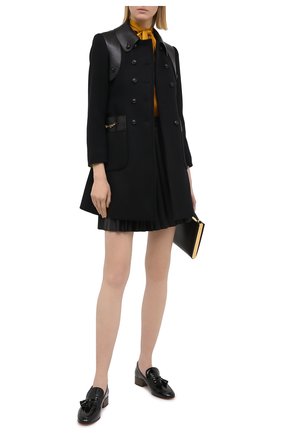 Женское шерстяное пальто GUCCI черного цвета по цене 281500 руб., арт. 636939/Z8ALN | Фото 2 Женское шерстяное пальто GUCCI черного цвета, арт. 636939/Z8ALN | Фото 2