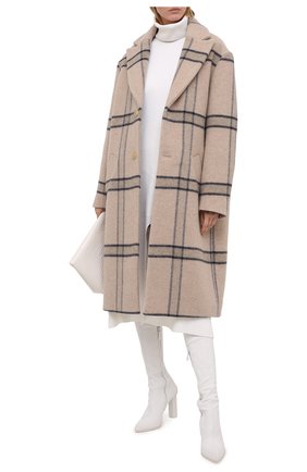 Женское шерстяное пальто JACQUEMUS бежевого цвета по цене 84050 руб., арт. 203C001/119172 | Фото 2 Женское шерстяное пальто JACQUEMUS бежевого цвета, арт. 203C001/119172 | Фото 2