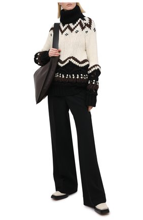 Женский шерстяной свитер SACAI бежевого цвета по цене 117000 руб., арт. 20-05231 | Фото 2 Женский шерстяной свитер SACAI бежевого цвета, арт. 20-05231 | Фото 2