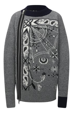 Женский шерстяной кардиган SACAI серого цвета по цене 62950 руб., арт. 20-02341M | Фото 1 Женский шерстяной кардиган SACAI серого цвета, арт. 20-02341M | Фото 1