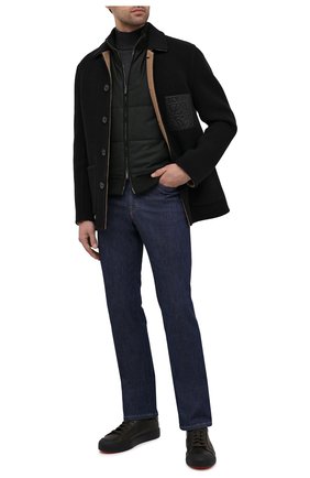 Мужские кожаные кеды SANTONI хаки цвета по цене 38750 руб., арт. MBC021383NEARDDDV60 | Фото 2 Мужские кожаные кеды SANTONI хаки цвета, арт. MBC021383NEARDDDV60 | Фото 2
