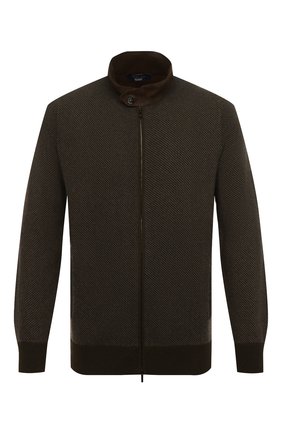 Мужской кашемировый кардиган LORO PIANA хаки цвета по цене 230500 руб., арт. FAL2139 | Фото 1 Мужской кашемировый кардиган LORO PIANA хаки цвета, арт. FAL2139 | Фото 1