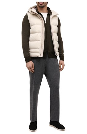 Мужской кашемировый кардиган LORO PIANA хаки цвета по цене 230500 руб., арт. FAL2139 | Фото 2 Мужской кашемировый кардиган LORO PIANA хаки цвета, арт. FAL2139 | Фото 2
