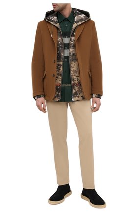 Мужская хлопковая рубашка BURBERRY темно-зеленого цвета по цене 32400 руб., арт. 8033818 | Фото 2 Мужская хлопковая рубашка BURBERRY темно-зеленого цвета, арт. 8033818 | Фото 2