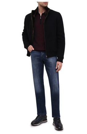 Мужские кожаные кроссовки SANTONI темно-синего цвета по цене 57000 руб., арт. MSAM21413GGNRBDNU60 | Фото 2 Мужские кожаные кроссовки SANTONI темно-синего цвета, арт. MSAM21413GGNRBDNU60 | Фото 2