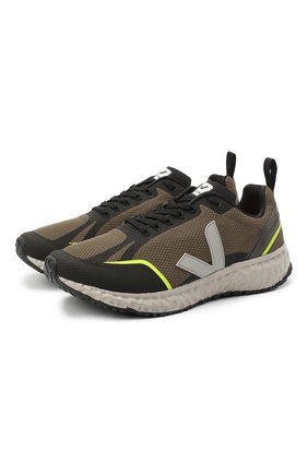 Мужские текстильные кроссовки VEJA хаки цвета по цене 14550 руб., арт. CD012341B | Фото 1 Мужские текстильные кроссовки VEJA хаки цвета, арт. CD012341B | Фото 1