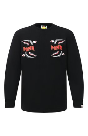 Мужская хлопковый лонгслив BAPE черного цвета по цене 10950 руб., арт. 1G80111016 | Фото 1 Мужская хлопковый лонгслив BAPE черного цвета, арт. 1G80111016 | Фото 1