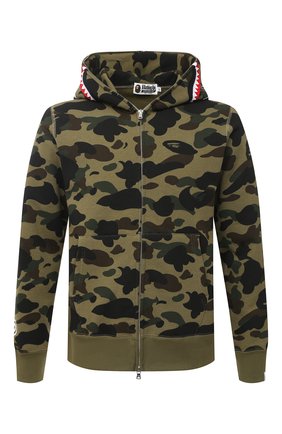 Мужская хлопковая толстовка BAPE хаки цвета по цене 39750 руб., арт. 1G80115018 | Фото 1 Мужская хлопковая толстовка BAPE хаки цвета, арт. 1G80115018 | Фото 1