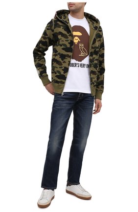 Мужская хлопковая толстовка BAPE хаки цвета по цене 39750 руб., арт. 1G80115018 | Фото 2 Мужская хлопковая толстовка BAPE хаки цвета, арт. 1G80115018 | Фото 2