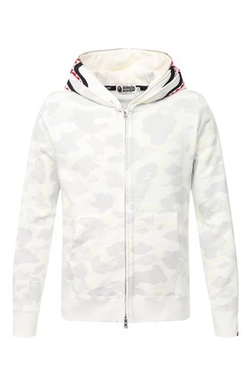 Мужская хлопковая толстовка BAPE белого цвета по цене 49300 руб., арт. 1G80115023 | Фото 1 Мужская хлопковая толстовка BAPE белого цвета, арт. 1G80115023 | Фото 1