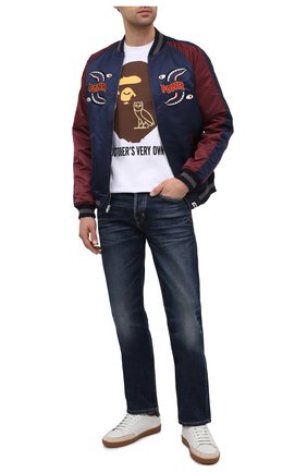 Мужской утепленный бомбер BAPE темно-синего цвета по цене 51650 руб., арт. 1G80140025 | Фото 2 Мужской утепленный бомбер BAPE темно-синего цвета, арт. 1G80140025 | Фото 2