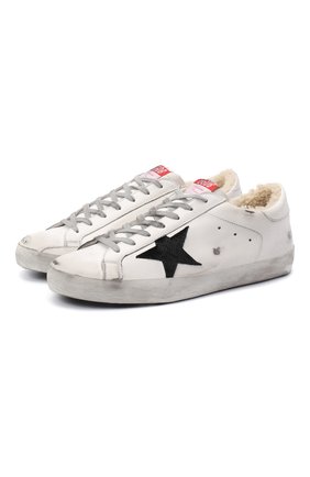Мужские кожаные кеды superstar GOLDEN GOOSE DELUXE BRAND белого цвета по цене 39750 руб., арт. GMF00101.F000581 | Фото 1 Мужские кожаные кеды superstar GOLDEN GOOSE DELUXE BRAND белого цвета, арт. GMF00101.F000581 | Фото 1