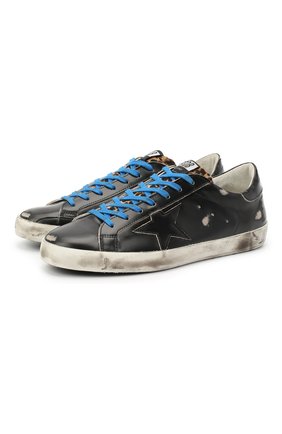 Мужские кожаные кеды superstar GOLDEN GOOSE DELUXE BRAND черного цвета по цене 36200 руб., арт. GMF00101.F000622 | Фото 1 Мужские кожаные кеды superstar GOLDEN GOOSE DELUXE BRAND черного цвета, арт. GMF00101.F000622 | Фото 1