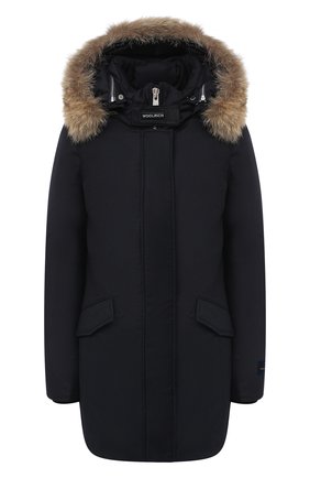 Женская пуховая парка WOOLRICH темно-синего цвета по цене 127500 руб., арт. CFWW0U0352FR/UT2347 | Фото 1 Женская пуховая парка WOOLRICH темно-синего цвета, арт. CFWW0U0352FR/UT2347 | Фото 1