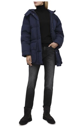 Женский пуховая куртка KENZO темно-синего цвета по цене 98300 руб., арт. FA620U0671NE | Фото 2 Женский пуховая куртка KENZO темно-синего цвета, арт. FA620U0671NE | Фото 2