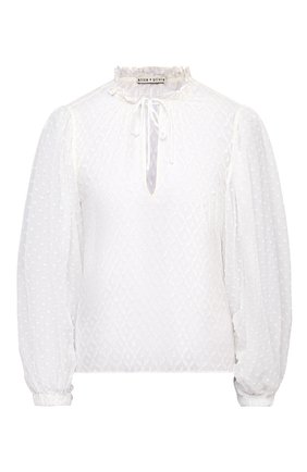 Женская шелковая блузка ALICE + OLIVIA белого цвета по цене 32850 руб., арт. CC005T12011 | Фото 1 Женская шелковая блузка ALICE + OLIVIA белого цвета, арт. CC005T12011 | Фото 1