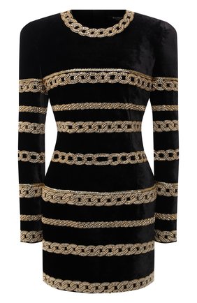 Женское платье BALMAIN черного цвета по цене 639000 руб., арт. UF06378/P059 | Фото 1 Женское платье BALMAIN черного цвета, арт. UF06378/P059 | Фото 1