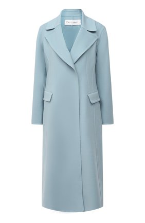 Женское шерстяное пальто OSCAR DE LA RENTA голубого цвета по цене 335000 руб., арт. 20PN809DBW | Фото 1 Женское шерстяное пальто OSCAR DE LA RENTA голубого цвета, арт. 20PN809DBW | Фото 1
