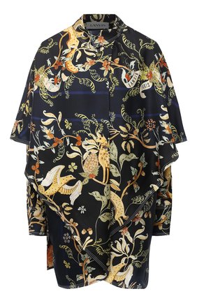 Женская шелковая блузка LANVIN черного цвета по цене 141500 руб., арт. RW-T0647I-4743-H20 | Фото 1 Женская шелковая блузка LANVIN черного цвета, арт. RW-T0647I-4743-H20 | Фото 1