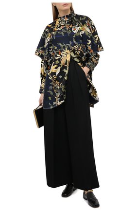 Женская шелковая блузка LANVIN черного цвета по цене 141500 руб., арт. RW-T0647I-4743-H20 | Фото 2 Женская шелковая блузка LANVIN черного цвета, арт. RW-T0647I-4743-H20 | Фото 2