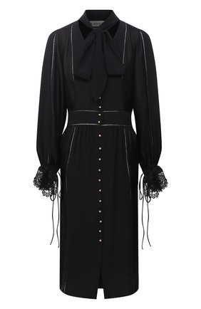 Женское платье LANVIN черного цвета по цене 243500 руб., арт. RW-DR217K-4562-H20 | Фото 1 Женское платье LANVIN черного цвета, арт. RW-DR217K-4562-H20 | Фото 1