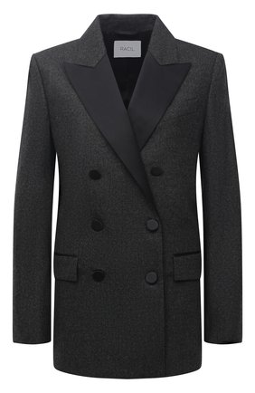 Женский шерстяной жакет RACIL серого цвета по цене 92800 руб., арт. RS11-J05-CAMBRIDGE FLANNEL/SATIN | Фото 1 Женский шерстяной жакет RACIL серого цвета, арт. RS11-J05-CAMBRIDGE FLANNEL/SATIN | Фото 1