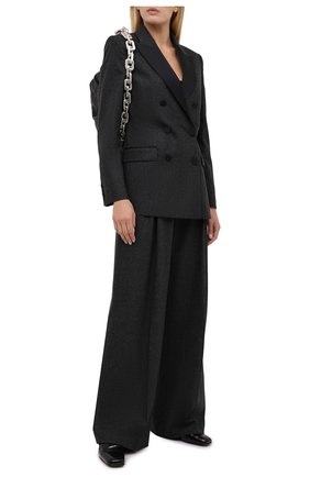Женский шерстяной жакет RACIL серого цвета по цене 92800 руб., арт. RS11-J05-CAMBRIDGE FLANNEL/SATIN | Фото 2 Женский шерстяной жакет RACIL серого цвета, арт. RS11-J05-CAMBRIDGE FLANNEL/SATIN | Фото 2