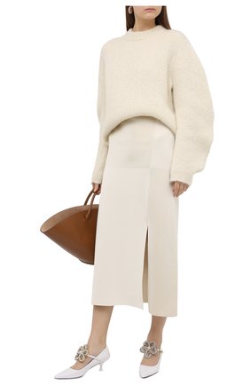 Женская юбка из шелка и вискозы JIL SANDER кремвого цвета по цене 128000 руб., арт. JSWR754343-WRY39058 | Фото 2 Женская юбка из шелка и вискозы JIL SANDER кремвого цвета, арт. JSWR754343-WRY39058 | Фото 2