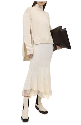 Женская юбка JIL SANDER белого цвета по цене 117500 руб., арт. JSWR754320-WRY21208 | Фото 2 Женская юбка JIL SANDER белого цвета, арт. JSWR754320-WRY21208 | Фото 2