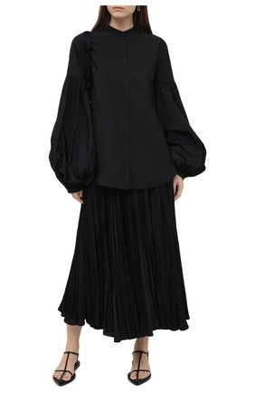 Женская блузка JIL SANDER черного цвета по цене 59950 руб., арт. JSWR605306-WR442200 | Фото 2 Женская блузка JIL SANDER черного цвета, арт. JSWR605306-WR442200 | Фото 2
