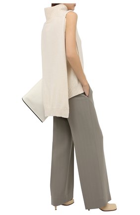 Женские шерстяные брюки JIL SANDER зеленого цвета по цене 138000 руб., арт. JSWR306705-WR201100 | Фото 2 Женские шерстяные брюки JIL SANDER зеленого цвета, арт. JSWR306705-WR201100 | Фото 2