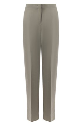 Женские шерстяные брюки JIL SANDER зеленого цвета, арт. JSWR306705-WR201100 | Фото 1 (Материал внешний: Шерсть; Длина (брюки, джинсы): Удлиненные; Женское Кросс-КТ: Брюки-одежда; Силуэт Ж (брюки и джинсы): Широкие; Стили: Классический)