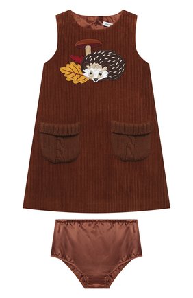 Женский комплект из платья с шортами DOLCE & GABBANA коричневого цвета по цене 28550 руб., арт. L22D04/FUWDB | Фото 1 Женский комплект из платья с шортами DOLCE & GABBANA коричневого цвета, арт. L22D04/FUWDB | Фото 1