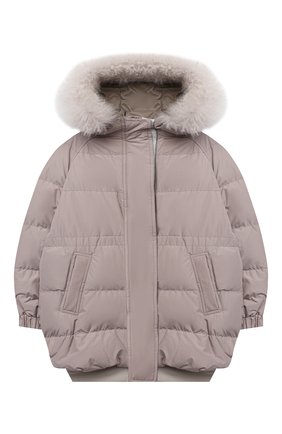 Детского пуховая куртка BRUNELLO CUCINELLI серого цвета по цене 157500 руб., арт. BB574J419C | Фото 1 Детского пуховая куртка BRUNELLO CUCINELLI серого цвета, арт. BB574J419C | Фото 1