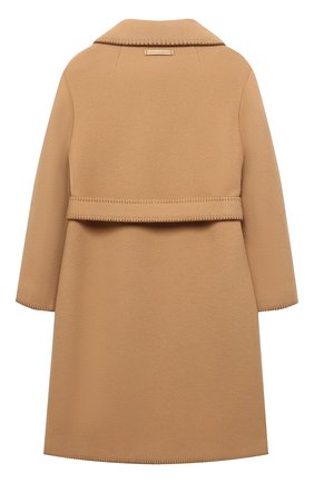 Детское шерстяное пальто DOLCE & GABBANA бежевого цвета по цене 95200 руб., арт. L53C99/FU21J/8-14 | Фото 2 Детское шерстяное пальто DOLCE & GABBANA бежевого цвета, арт. L53C99/FU21J/8-14 | Фото 2