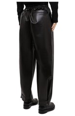 Женские кожаные брюки BOTTEGA VENETA темно-коричневого цвета, арт. 633867/VKLC0 | Фото 4 (Силуэт Ж (брюки и джинсы): Широкие; Длина (брюки, джинсы): Стандартные; Женское Кросс-КТ: Брюки-одежда, Кожаные брюки; Региональные ограничения белый список (Axapta Mercury): RU; Материал внешний: Натуральная кожа)