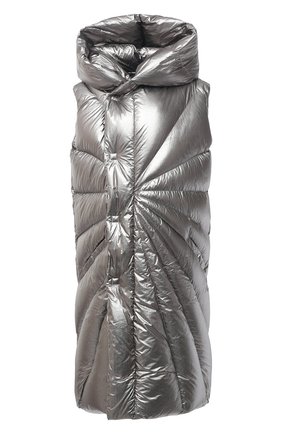 Женский пуховый жилет moncler + rick owens RICK OWENS серебряного цвета по цене 166500 руб., арт. MU20F0006/C0608 | Фото 1 Женский пуховый жилет moncler + rick owens RICK OWENS серебряного цвета, арт. MU20F0006/C0608 | Фото 1