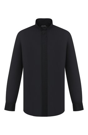 Мужская хлопковая рубашка GIORGIO ARMANI темно-синего цвета по цене 83900 руб., арт. 0WGCCZ41/TZ069 | Фото 1 Мужская хлопковая рубашка GIORGIO ARMANI темно-синего цвета, арт. 0WGCCZ41/TZ069 | Фото 1 (Длина (для топов): Стандартные; Рукава: Длинные; Материал внешний: Хлопок; Случай: Повседневный; Стили: Кэжуэл; Рубашки М: Regular Fit; Воротник: Мандарин; Манжеты: На пуговицах; Принт: Однотонные; Мужское Кросс-КТ: Рубашка-одежда)