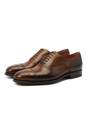 Мужские кожаные оксфорды SANTONI коричневого цвета по цене 69150 руб., арт. MCPH17110RG1INGCS53 | Фото 1 Мужские кожаные оксфорды SANTONI коричневого цвета, арт. MCPH17110RG1INGCS53 | Фото 1